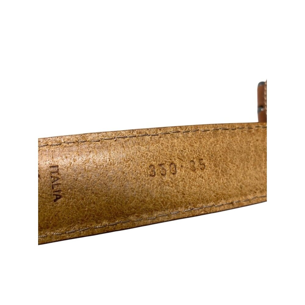 Mens‎ Tan Genuine Leather Belt Made in Italy Size 110/115 US 42 - 44 Business - Picture 7 of 8
